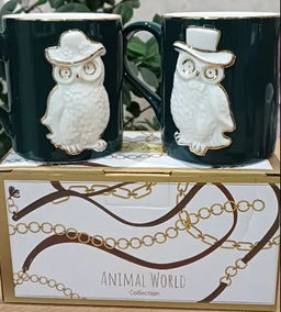 НАБОР КРУЖЕК LEFARD ANIMAL WORLD СОВА 2 ШТ. 380 МЛ  фото 5