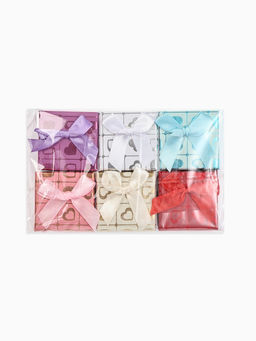 Набор коробочек подарочных 6 шт. под серьги/кольцо «Сердца», 5×5, цвет МИКС (9901789)