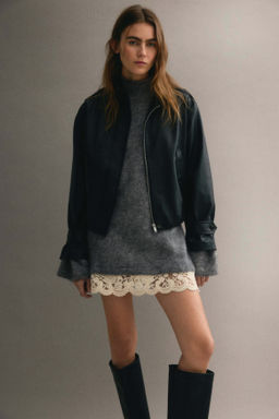 Jersey de mezcla de mohair con ribete de encaje - H&m фото 6