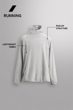 SUDADERA POLAR TEXTURA CAPUCHA / Blanco roto - Zara фото 12