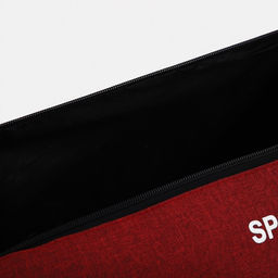 Сумка спортивная на молнии, наружный карман, длинный ремень, цвет бордовый - Simaland фото 4