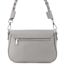 M5550 champagne white, женская кожаная сумка "Кросс-боди" Barcelo Biagi