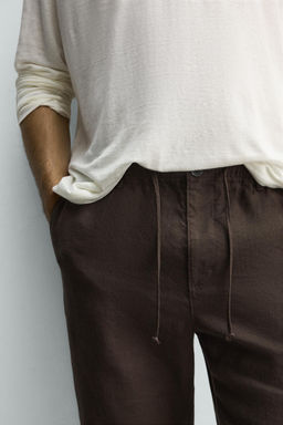 PANTAL?N RELAXED FIT ALGOD?N - LINO / Crudo - Zara фото 5