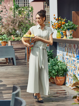 Платье женское в пыльно-зеленом оттенке зеленый минерал 152647