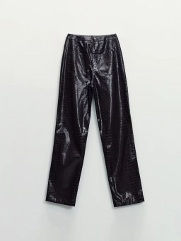 Прямые брюки из искусственной кожи / Zarina