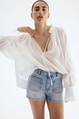 Vaquero corto High Rise - H&m фото 3