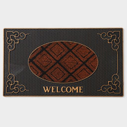 Коврик придверный Доляна Welcome, резиновый, прямоугольный, 40×70 см, МИКС