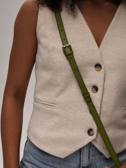 Сумка багет на плечо Deboro 31103 зеленый бамбук