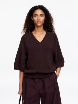 Top de punto con cuello de pico - H&m фото 2