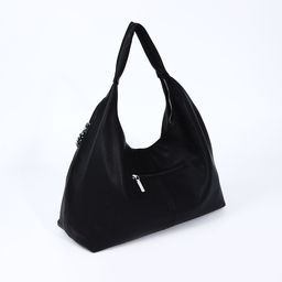 Сумка-мешок на молнии, наружный карман, цвет чёрный - Simaland фото 2