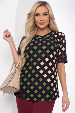 Джемпер Эмина (темно-синий/геометрия) Б8404 - Lt collection фото 5