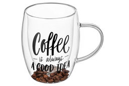 Кружка 350 мл 13,3*9*11,5 см Crystal glass с двойными стенками, с декором из кофейных зерен - Elan gallery фото 4