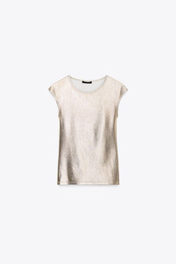METALLIC T-SHIRT - Zara фото 4