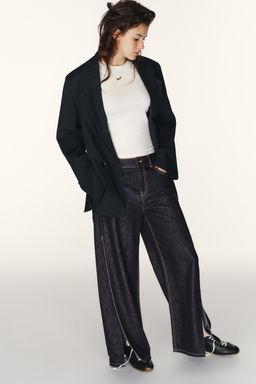 TRF JEANS WITH SIDE ZIPS - Zara фото 12