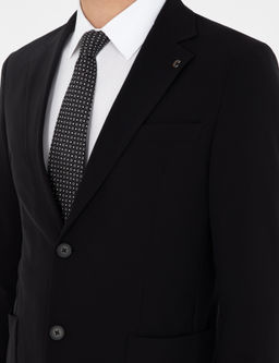 Черный костюм узкого кроя - Cacharel фото 7