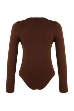 Siyah Soft Touch Kruvaze Drapeli Alttan C?tc?tl? Esnek Orme Body TWOAW26BD00015 - Trendyolmilla фото 7