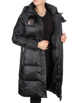 9110 BLACK Пальто зимнее женское FLOWERROVE (200 гр. холлофайбера) - Fashion фото 8