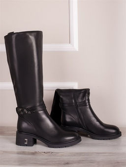 Сапоги женские зима/ Удобные сапоги на меху M1019