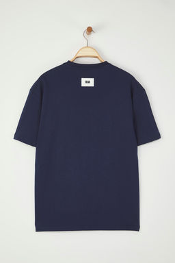 TRENDYOL MAN Ekru Oversize/Genis Kesim Aplike Sapka Detayl? %100 Pamuklu K?sa KolT-Shirt TMNSS25TS00016 - Trendyolmilla фото 3