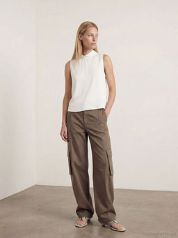 Fular Yaka Saten Bluz