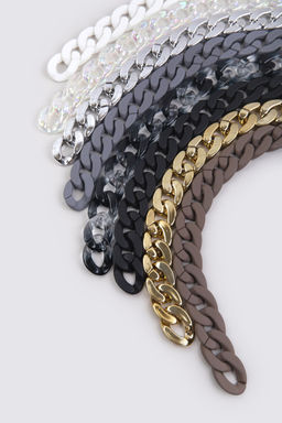 Gamma MPE-03 Цепочка для сумки, пластик 60 см 1 шт. №18 сиреневый