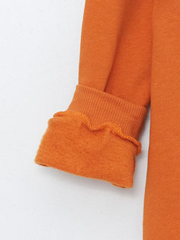 Bisiklet Yaka Bask?l? Erkek ?ocuk Sweatshirt