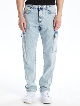700 Straight Fit Erkek Kargo Jean Pantolon - Waikiki фото 2
