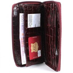 Портмоне женское Premier-S-39 н/к, 4 отд, 9 карм, бордо крокодил крупный (14) 202822  фото 3