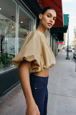 POPLIN BALLOON TOP - Zara фото 3