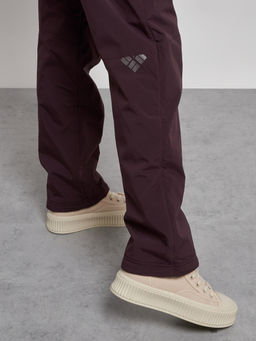 Брюки утепленные спортивные с высокой посадкой женские зимние темно-бордового цвета 7141Tb - Colannia фото 11