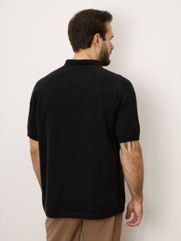 Джемпер-поло мужской из кашемира 2016 черный