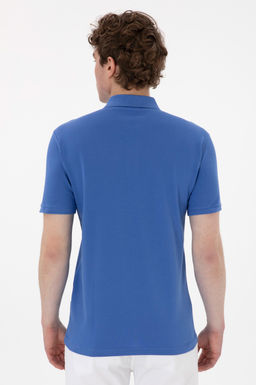 Erkek Slim Fit Polo Yaka _ndigo Basic Ti__rt - U.s. polo assn фото 5