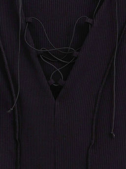 CONTE Боди в рубчик на шнуровке с декоративными швами LBD 2625 black - Conte elegant фото 7