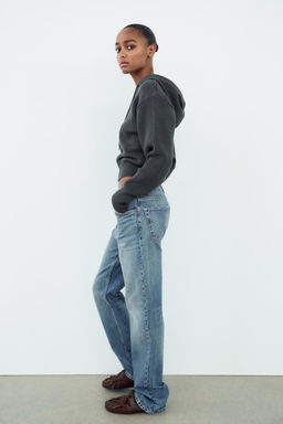 KNIT SWEATER WITH HOOD - Zara фото 4