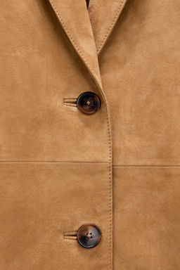 LIMITED EDITION 100% SUEDE LEATHER BLAZER - Zara фото 6