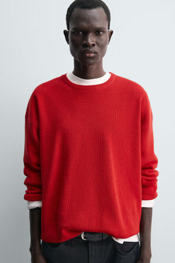 TEXTURED COTTON SWEATER - Zara фото 6