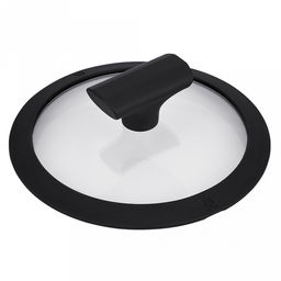 Крышка стеклянная д22см Moderno h6см, силиконовый обод, пароотвод, бакелитовая ручка с покрытием soft-touch, Regent (Китай)