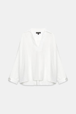 CAMISA OVERSIZE ESTRUCTURA ZW COLLECTION / Blanco roto - Zara фото 6