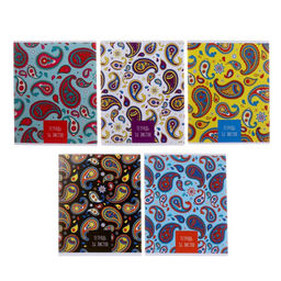 Тетрадь 36 листов в клетку Calligrata Узоры, обложка мелованный картон, блок офсет, МИКС