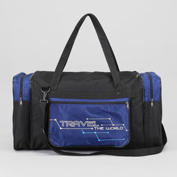 Сумка спортивная, отдел на молнии, 3 наружных кармана, синяя