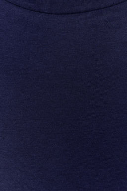 Bordo-Lacivert Basic %100 Pamuk Bisiklet Yaka 2li Paket Orme T-Shirt TWOSS20TS0141