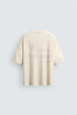 CAMISETA LAVADA ALGOD?N - LINO HAWAII / Blanco roto