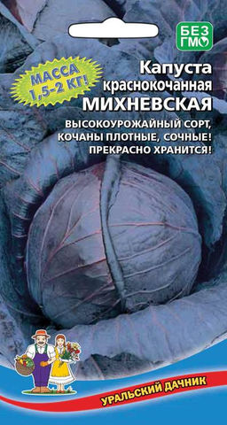 Капуста краснокочанная МИХНЕВСКАЯ  Высокая урожайность! Кочаны плотные, сочные, 2 кг! Хорошо хранится! - Уральский дачник фото 3