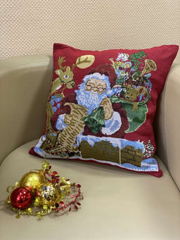 (цена за 2 шт) Наволочка Гобеленовая Новогодняя 45х45 см в ассортименте