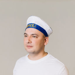 Берет Моряк, с помпоном, взрослый, р-р. 60