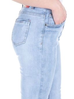 A809 LT. BLUE Джинсы зауженные женские AOTERSS - Фабричный китай фото 5