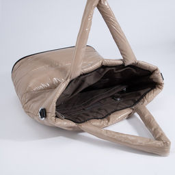 Сумка-тоут на молнии, наружный карман, длинный ремень, цвет бежевый - Simaland фото 7