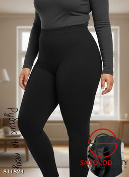 Бесшовные лосины в рубчик с мехом