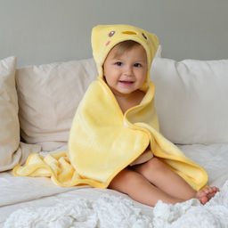 Полотенце-уголок LoveLife Утёнок, 60х85 см, 100% пэ, велсофт 450 г/м2  фото 4