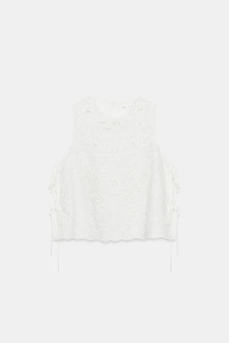CAMISA BORDADOS ZW COLLECTION / Blanco - Zara фото 5